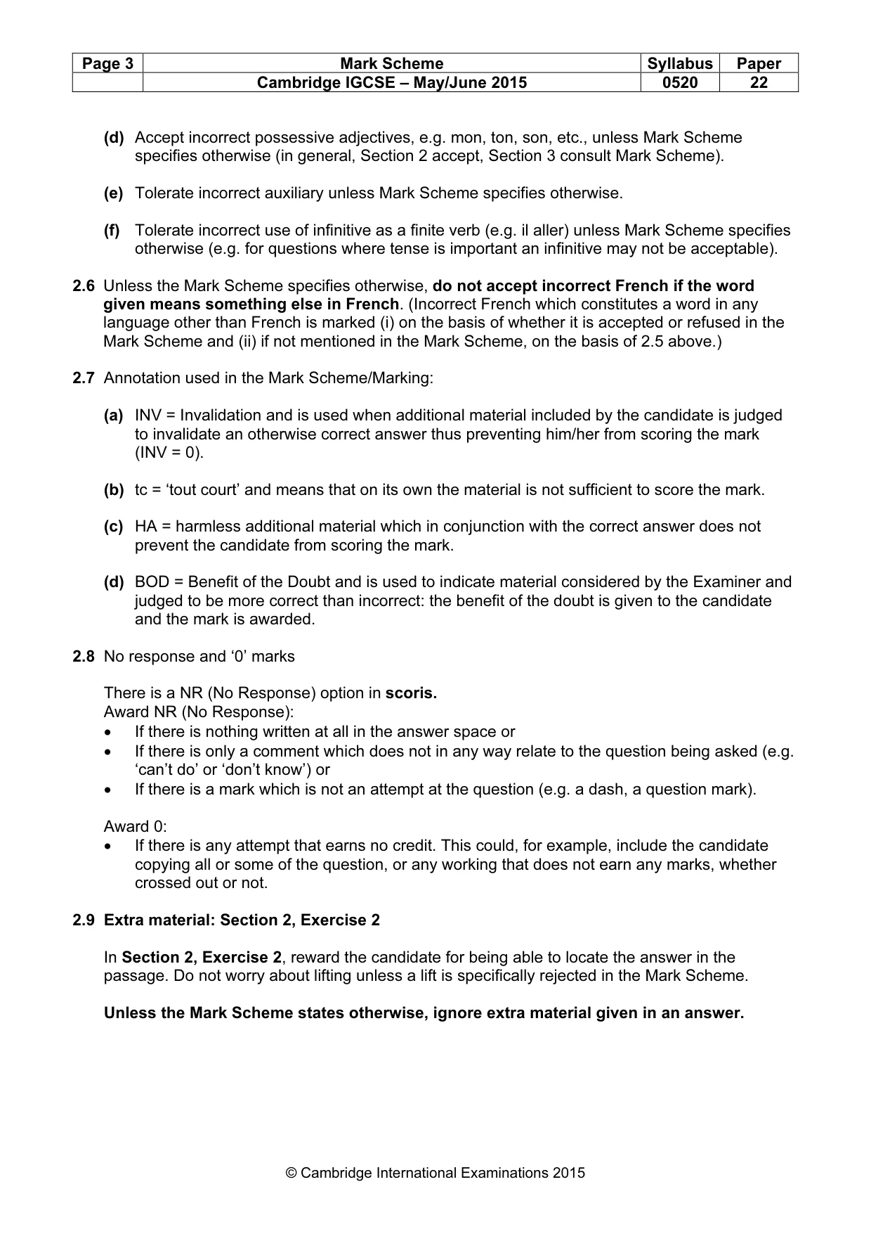 Mark scheme, page 3 of 13