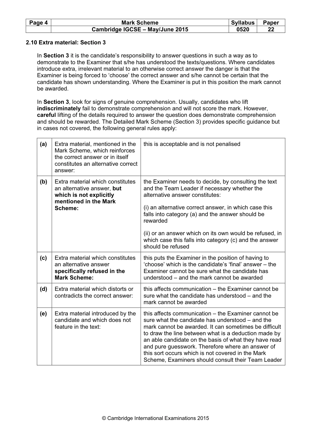 Mark scheme, page 4 of 13