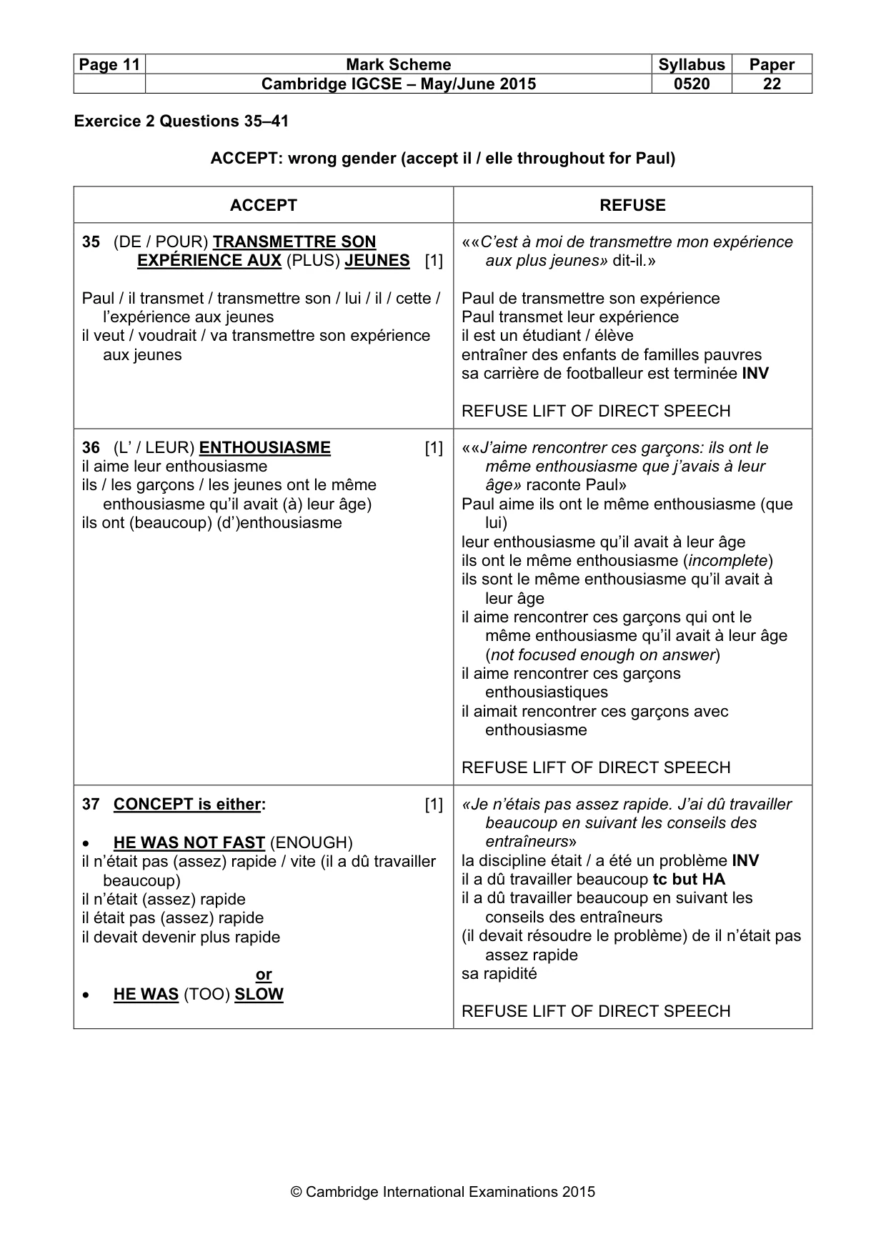 Mark scheme, page 11 of 13