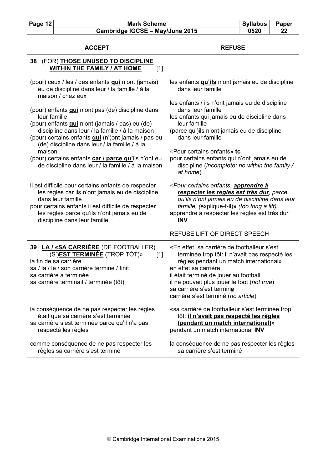 Mark scheme, page 12 of 13