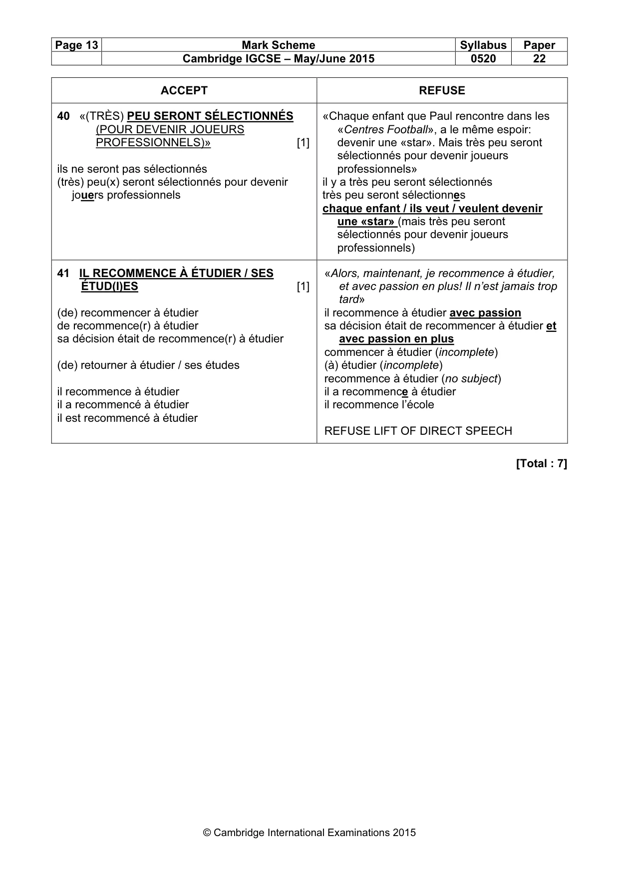 Mark scheme, page 13 of 13