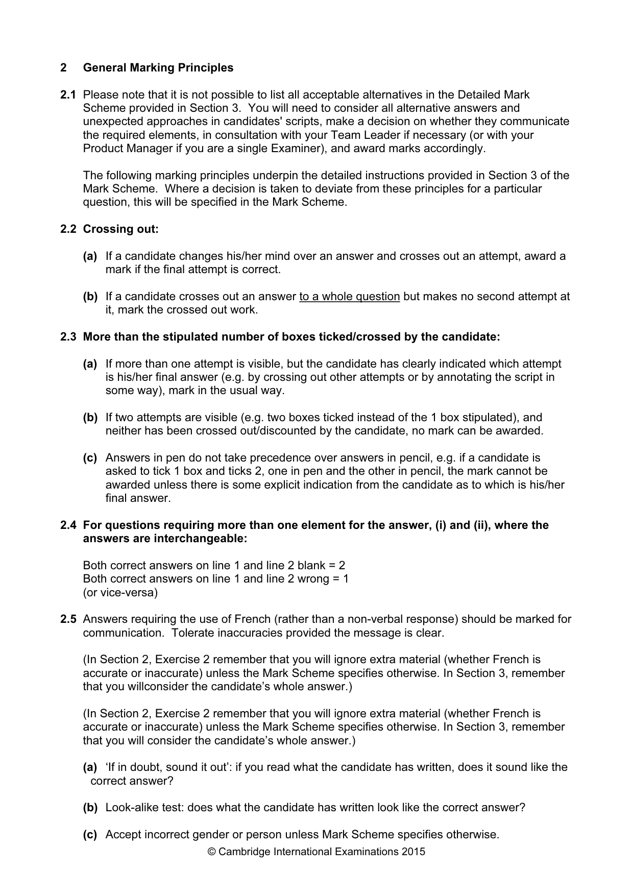 Mark scheme, page 2 of 11