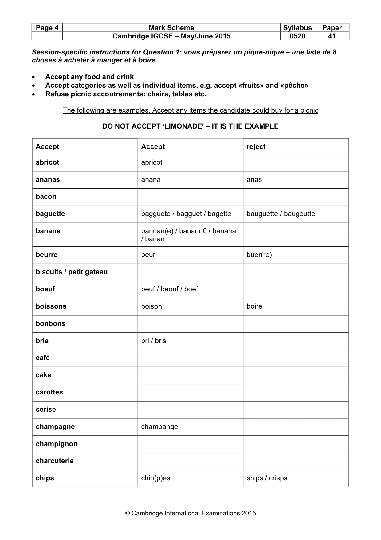Mark scheme, page 4 of 40