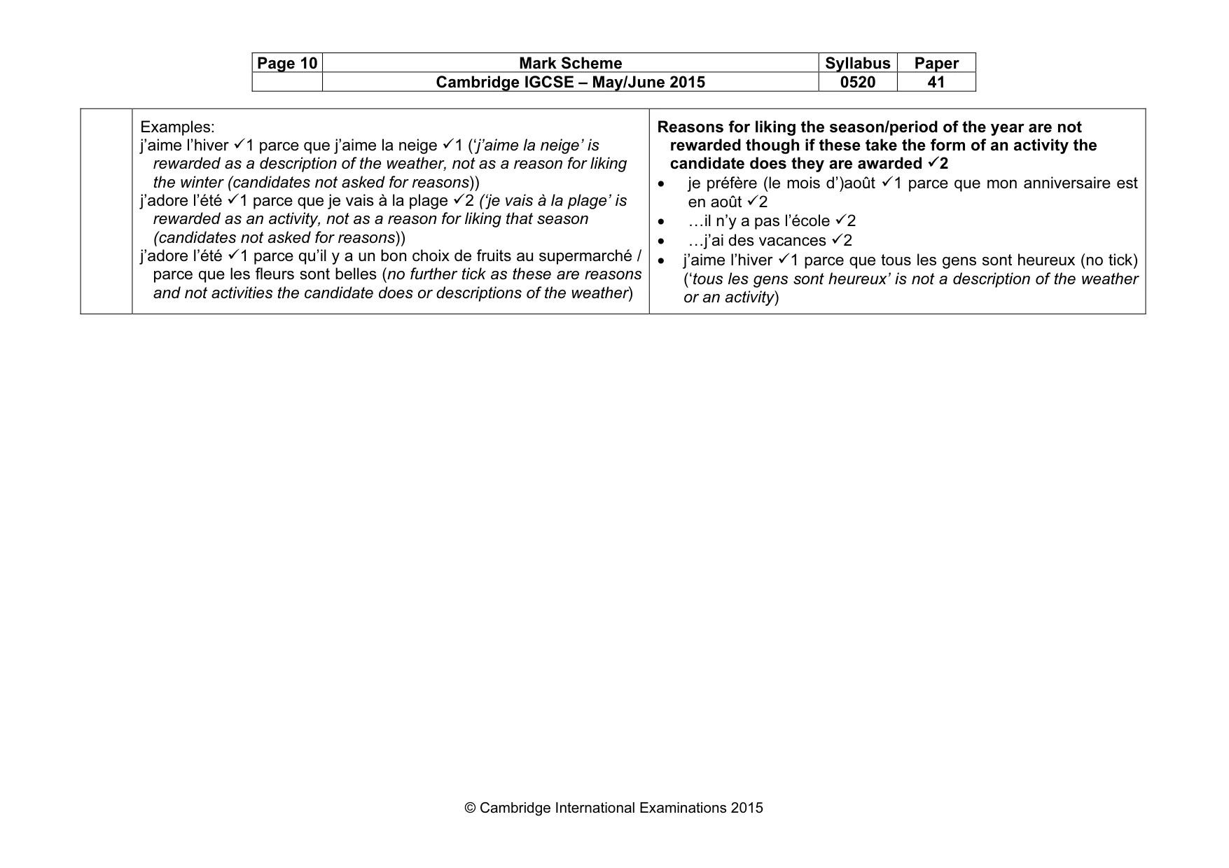 Mark scheme, page 10 of 40