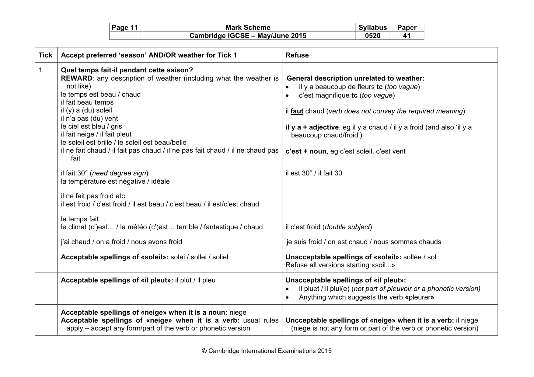 Mark scheme, page 11 of 40