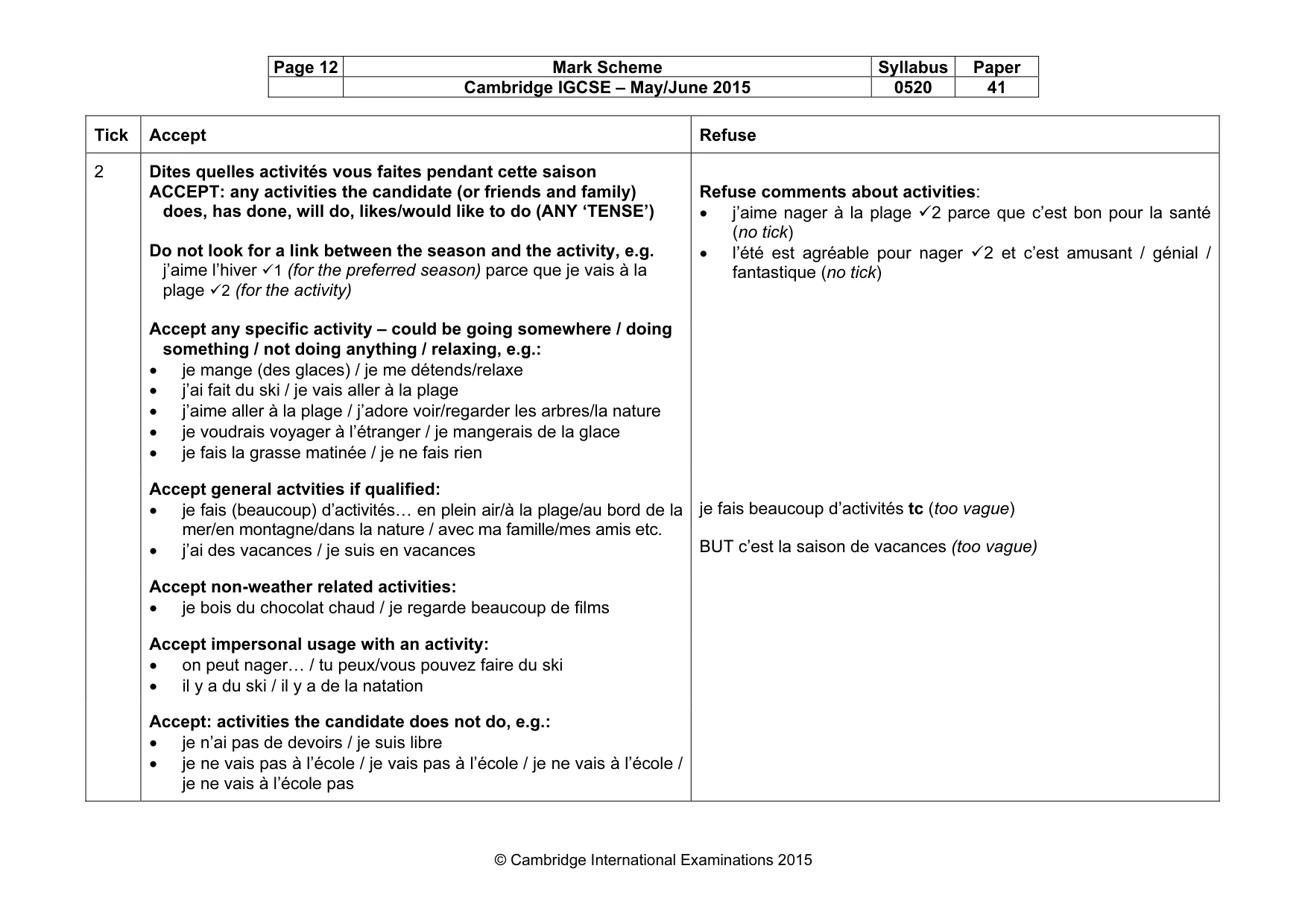 Mark scheme, page 12 of 40