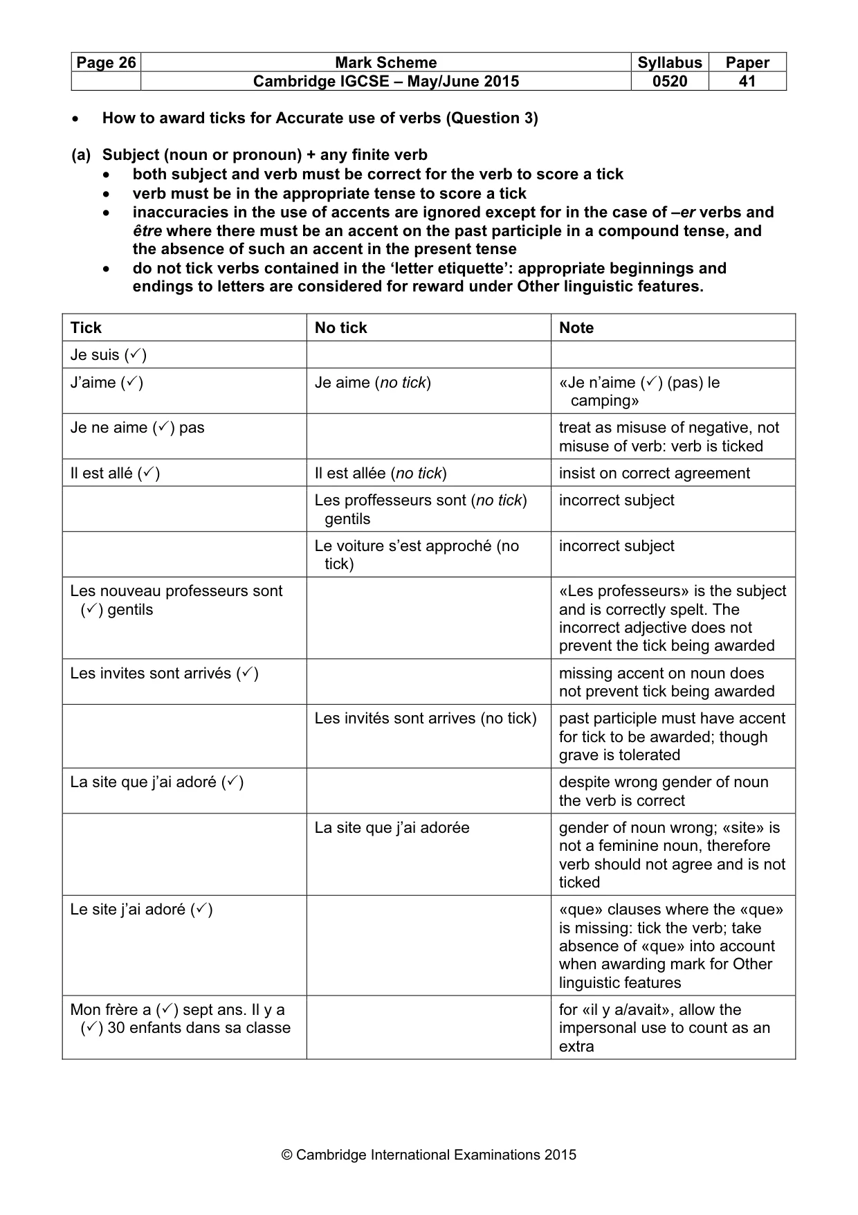 Mark scheme, page 26 of 40
