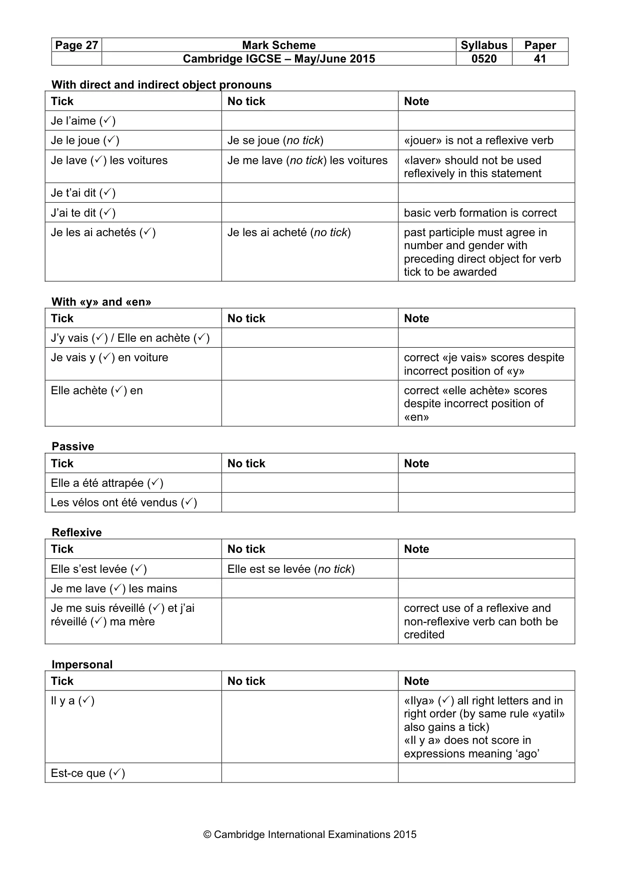 Mark scheme, page 27 of 40