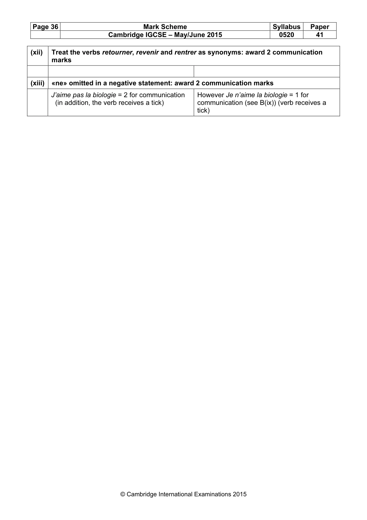 Mark scheme, page 36 of 40