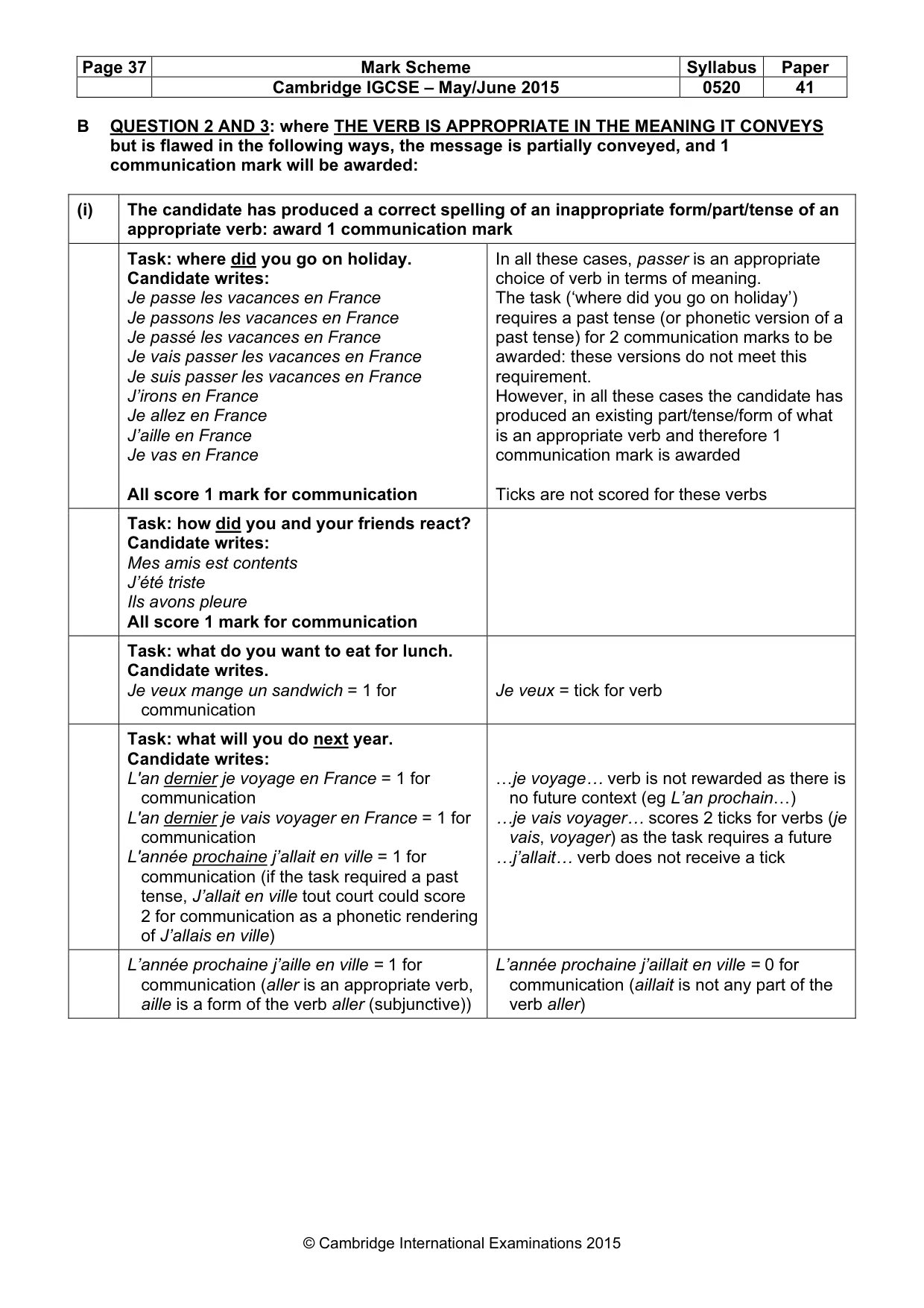 Mark scheme, page 37 of 40