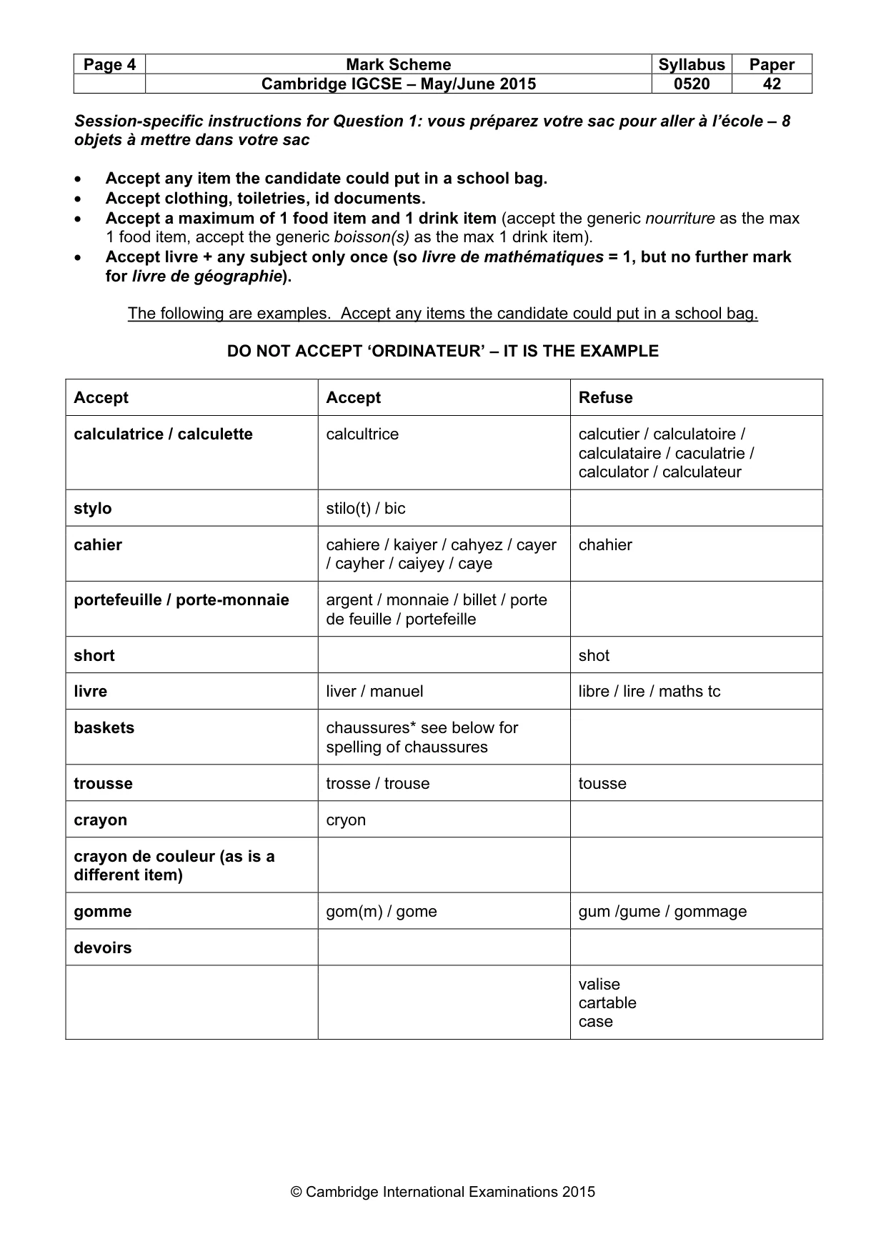 Mark scheme, page 4 of 34