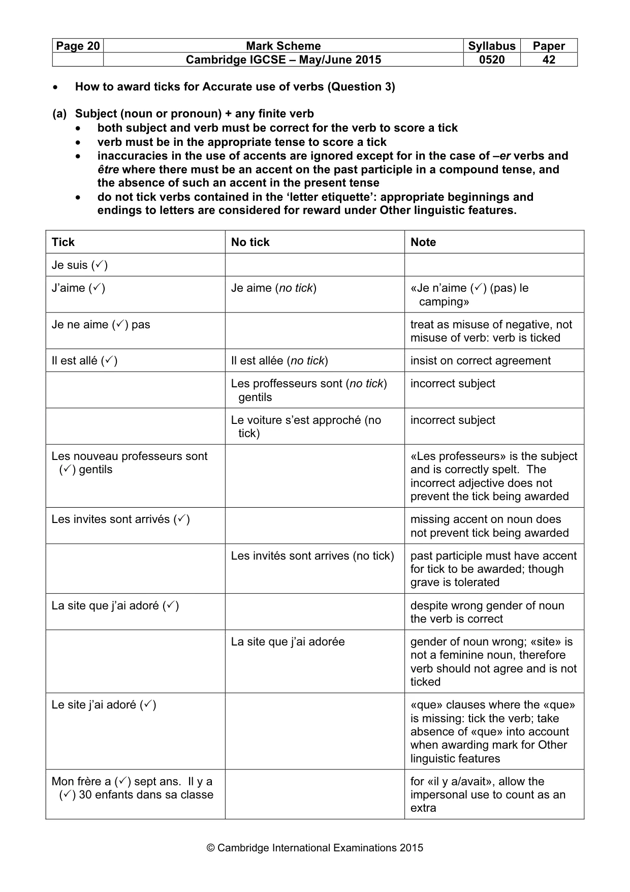 Mark scheme, page 20 of 34