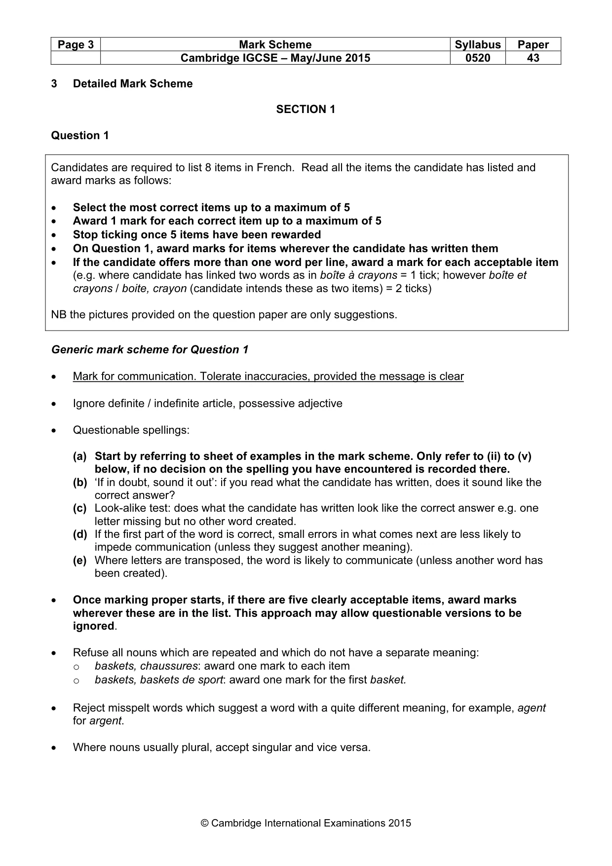 Mark scheme, page 3 of 32