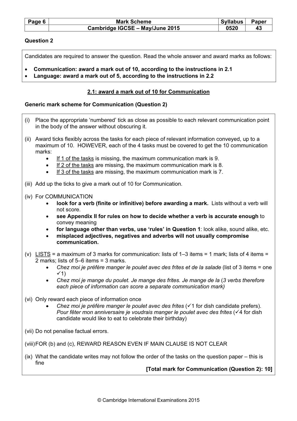 Mark scheme, page 6 of 32