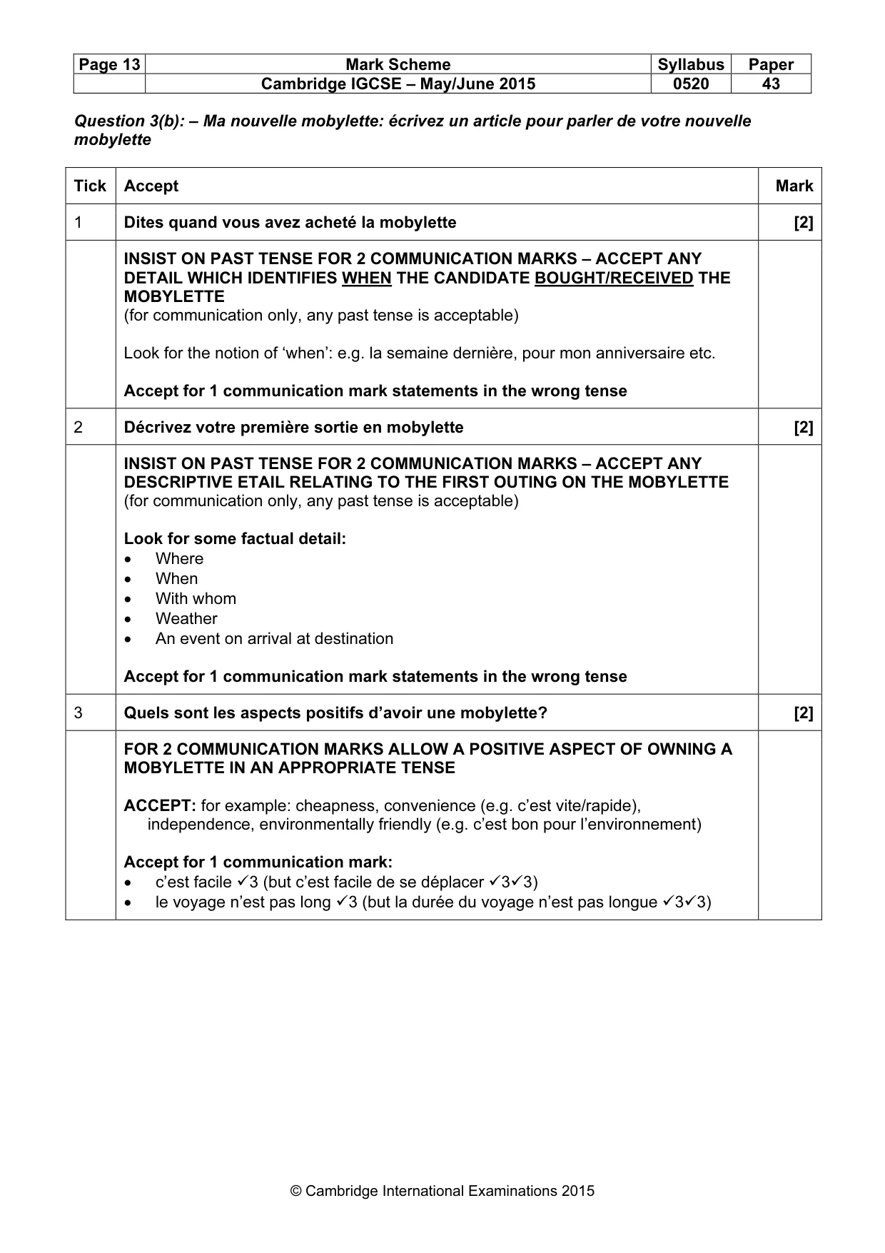 Mark scheme, page 13 of 32