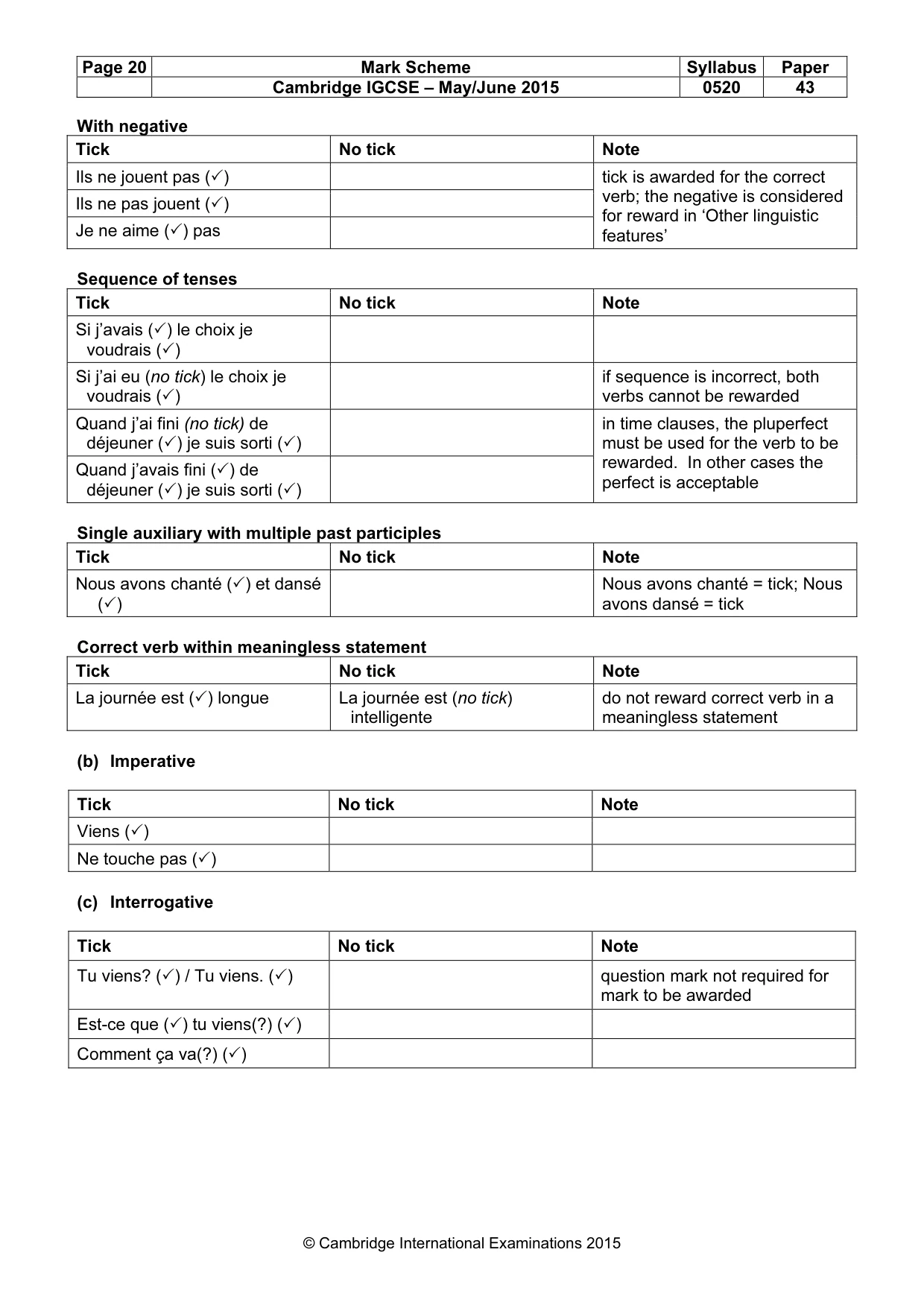 Mark scheme, page 20 of 32
