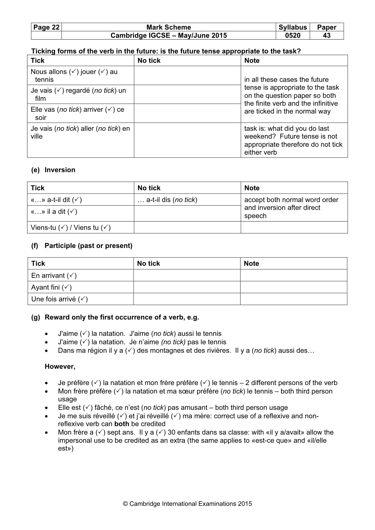 Mark scheme, page 22 of 32