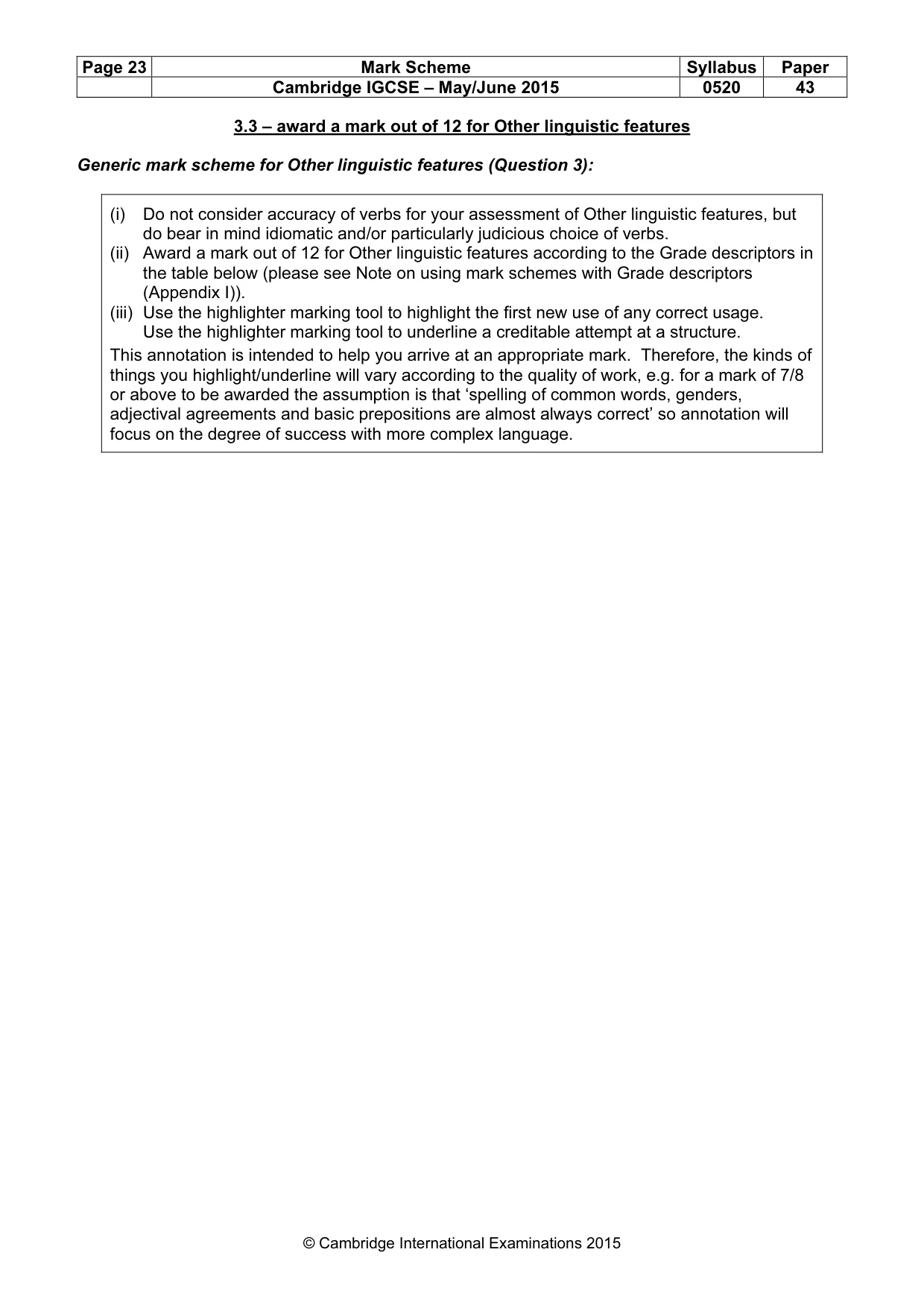 Mark scheme, page 23 of 32
