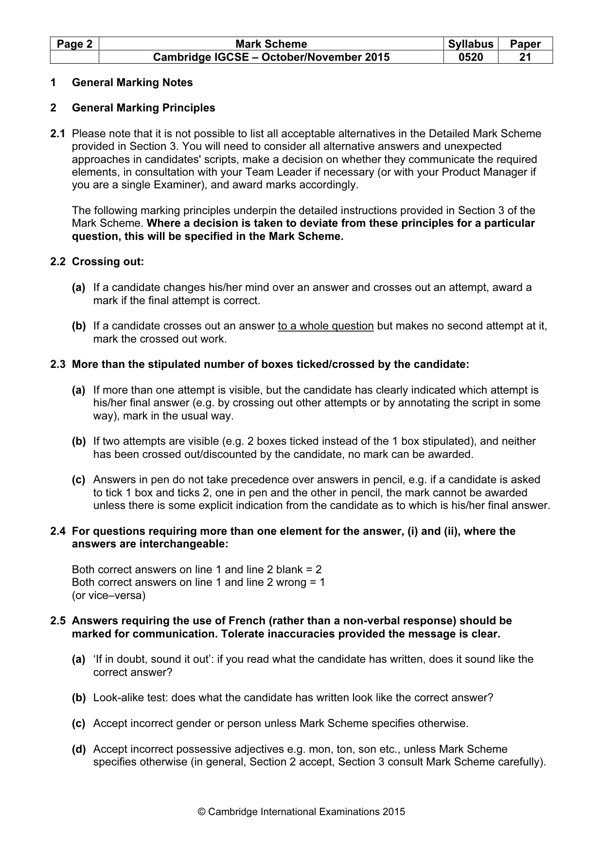 Mark scheme, page 2 of 12