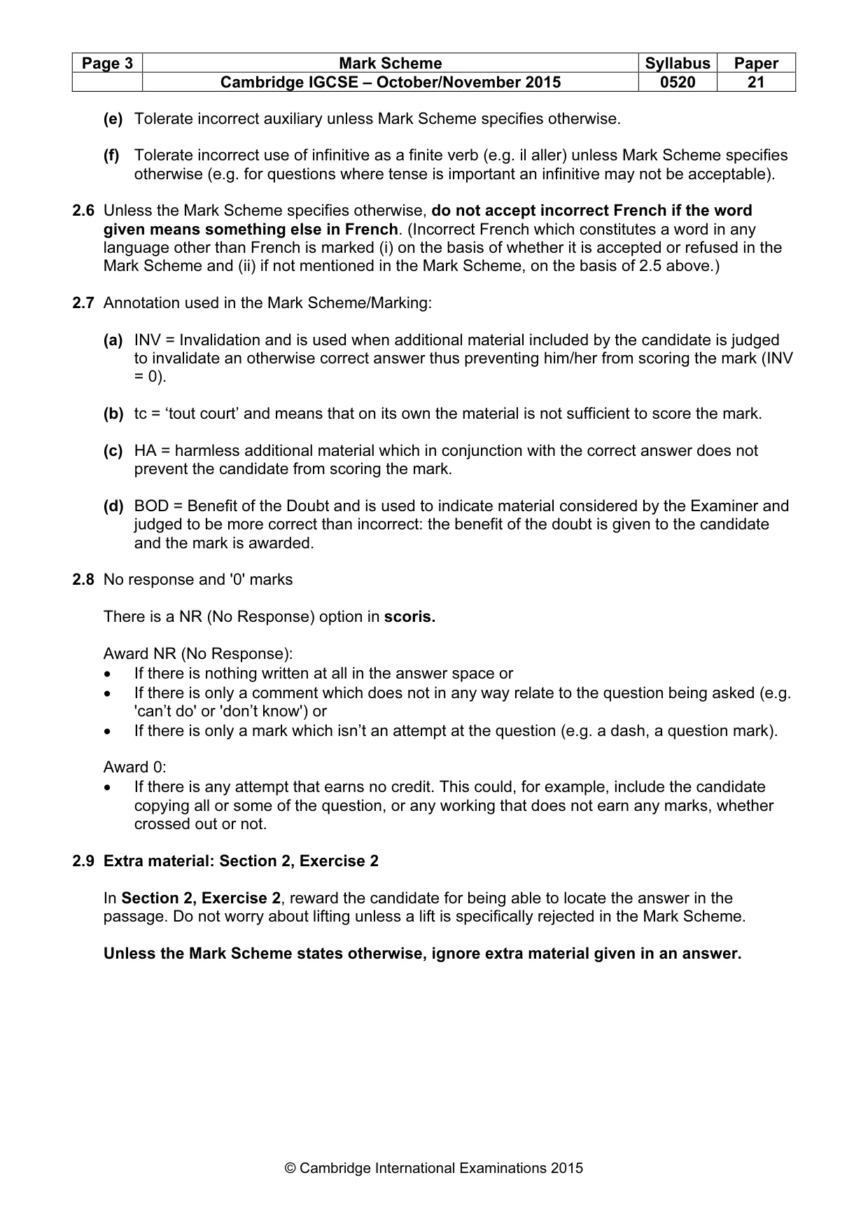 Mark scheme, page 3 of 12