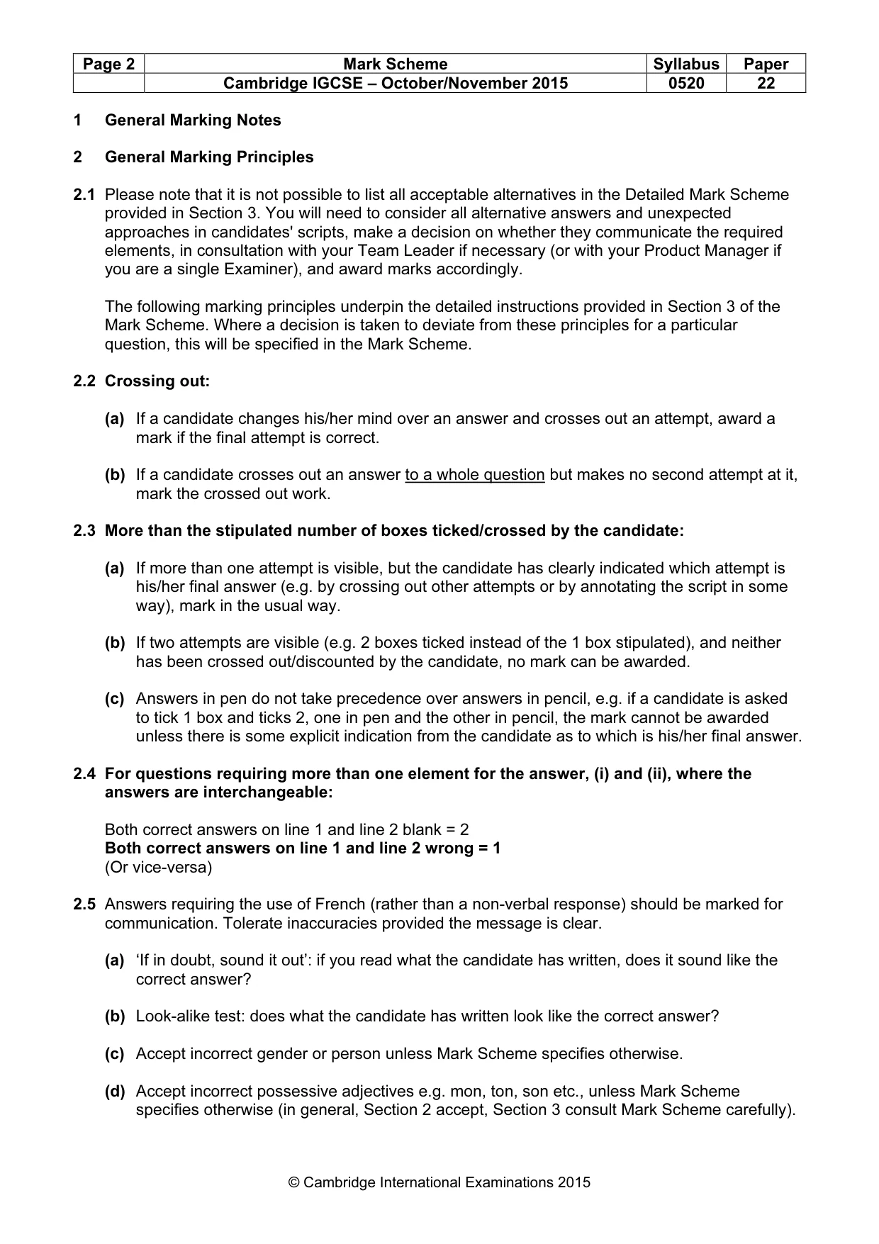 Mark scheme, page 2 of 13