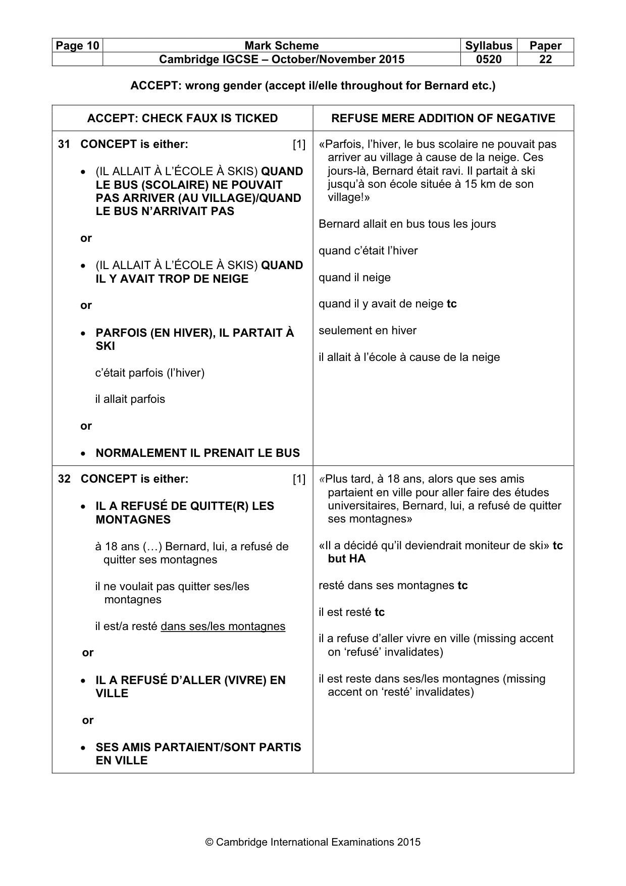 Mark scheme, page 10 of 13