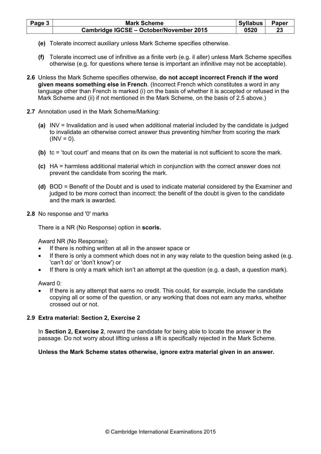 Mark scheme, page 3 of 12