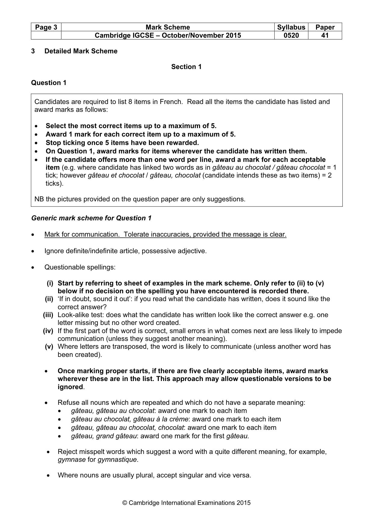 Mark scheme, page 3 of 30