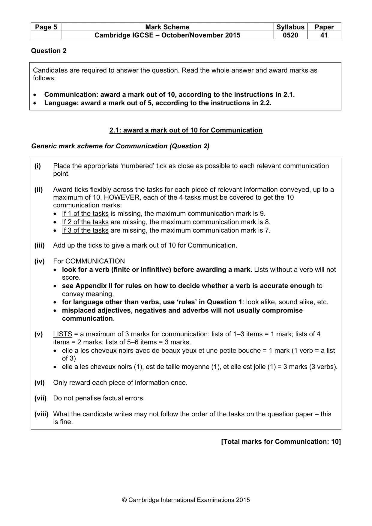 Mark scheme, page 5 of 30