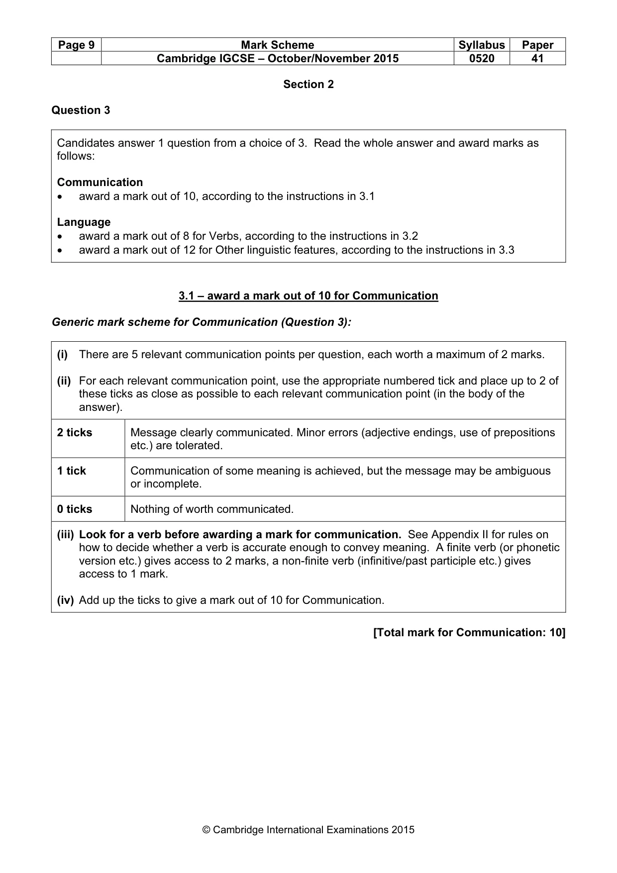 Mark scheme, page 9 of 30