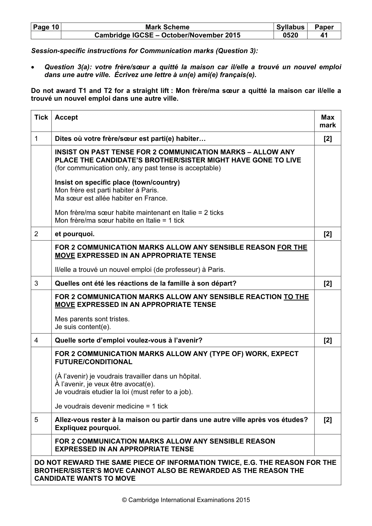 Mark scheme, page 10 of 30