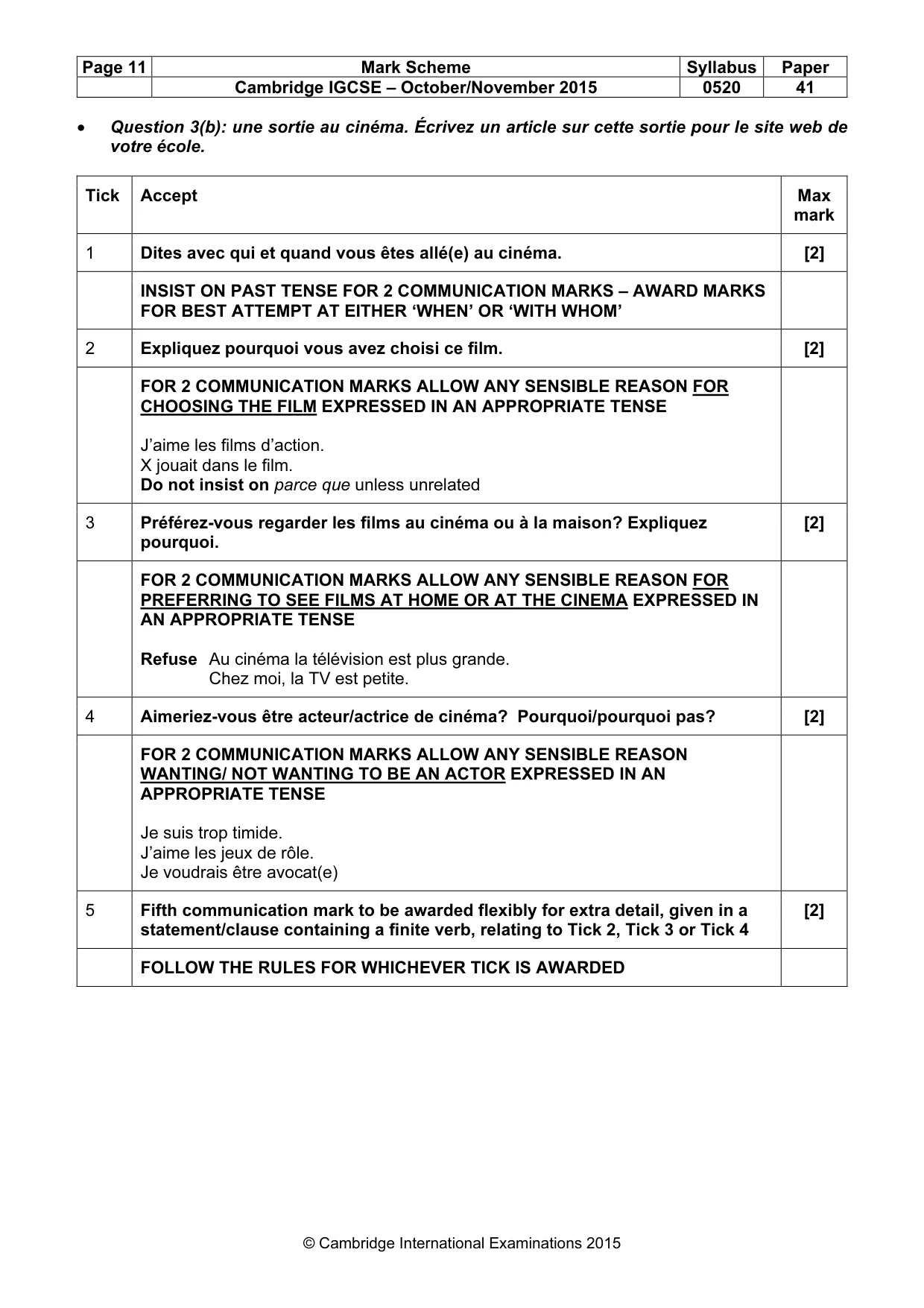 Mark scheme, page 11 of 30