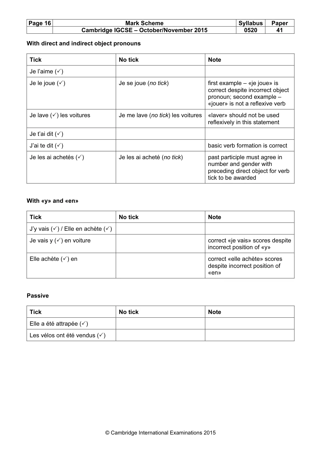 Mark scheme, page 16 of 30