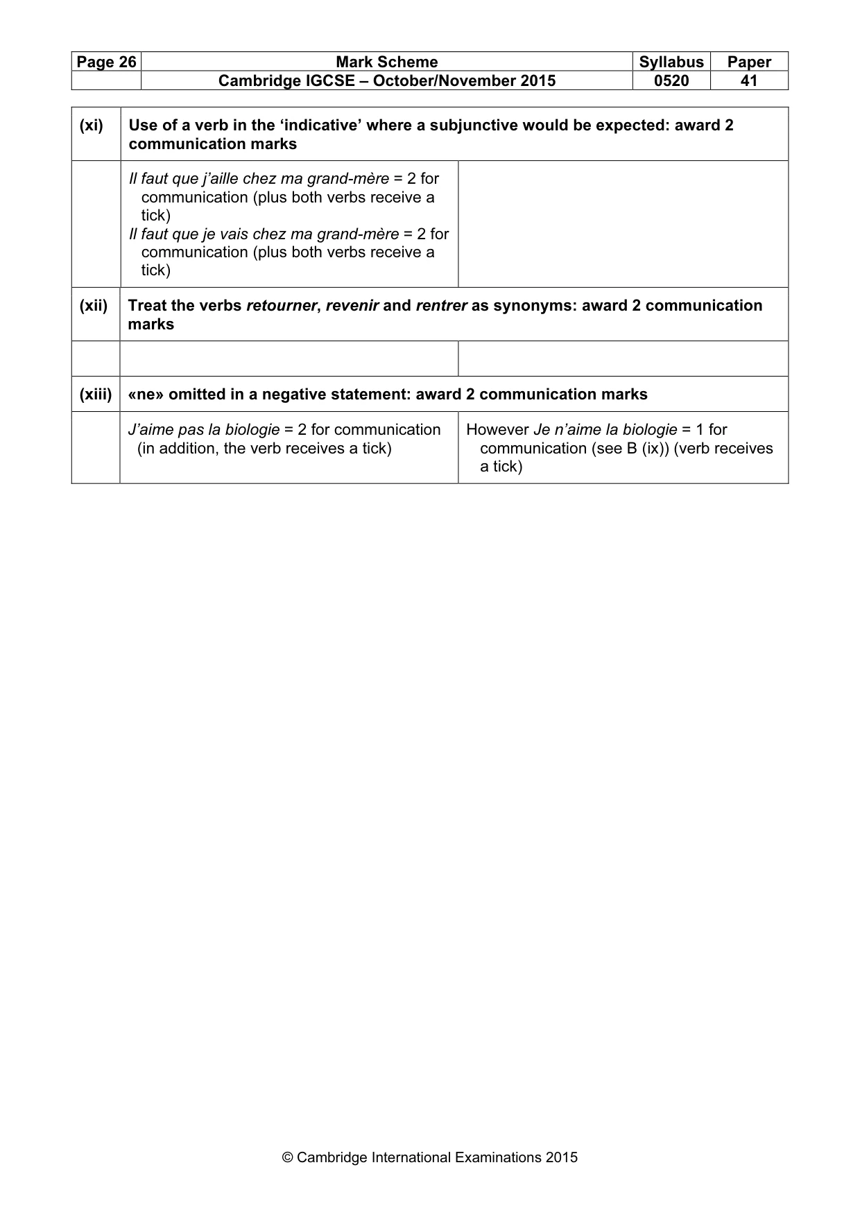 Mark scheme, page 26 of 30