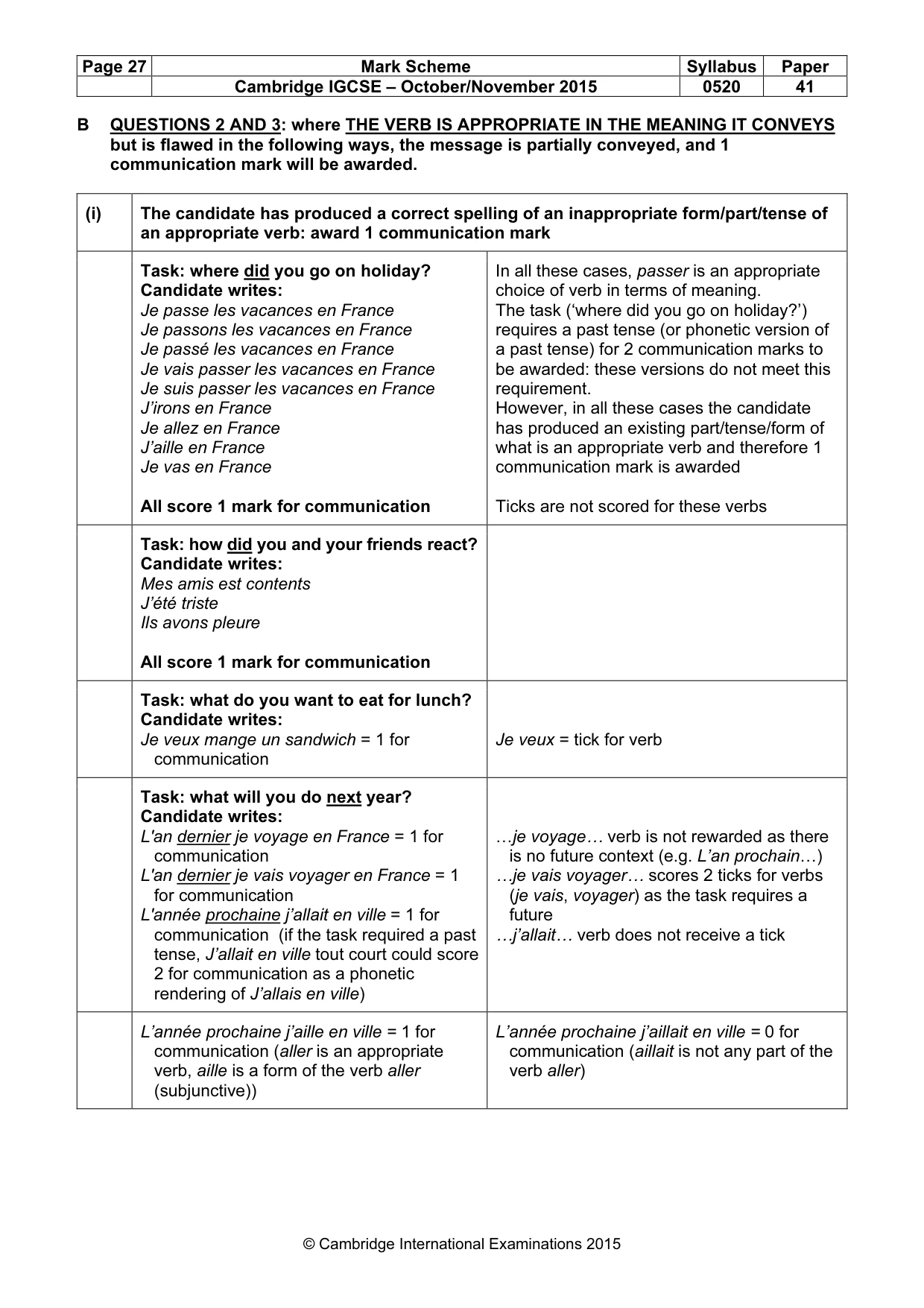Mark scheme, page 27 of 30