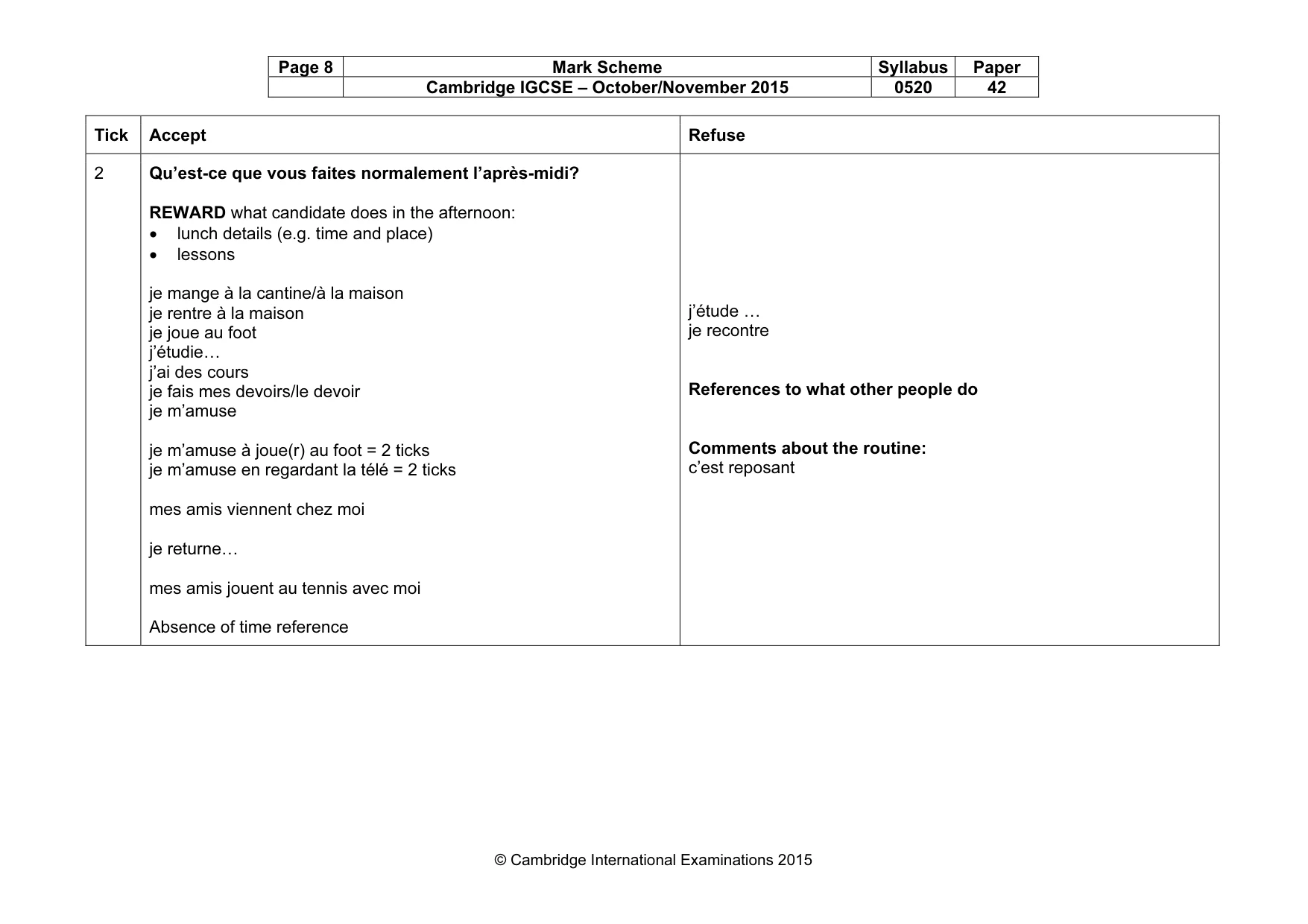 Mark scheme, page 8 of 35
