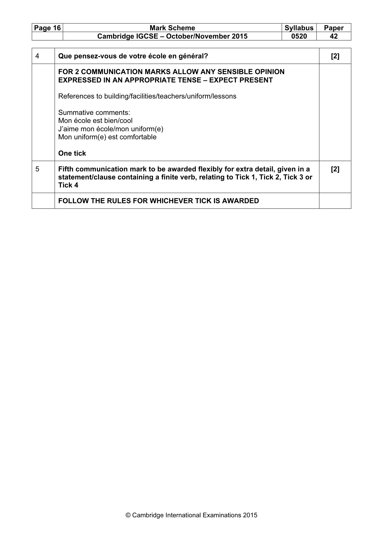 Mark scheme, page 16 of 35