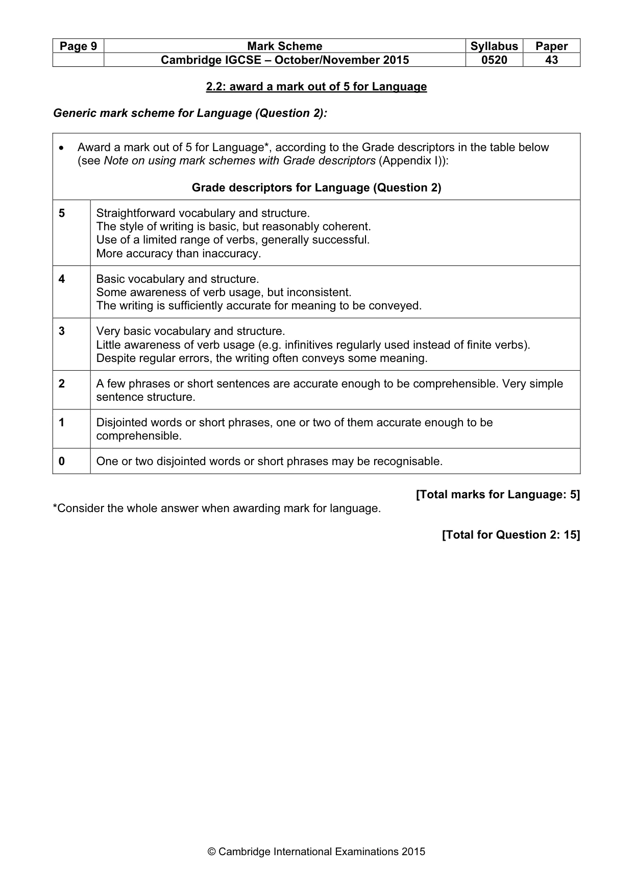 Mark scheme, page 9 of 33