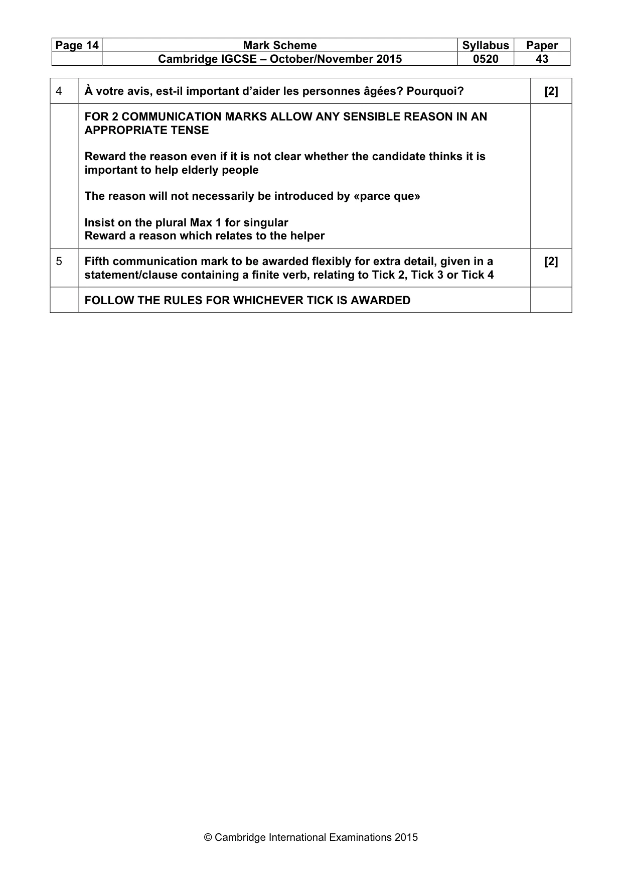 Mark scheme, page 14 of 33