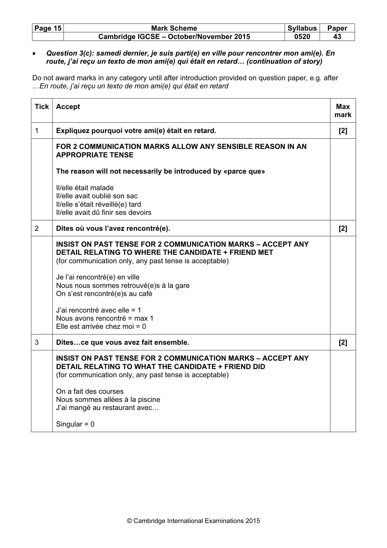 Mark scheme, page 15 of 33