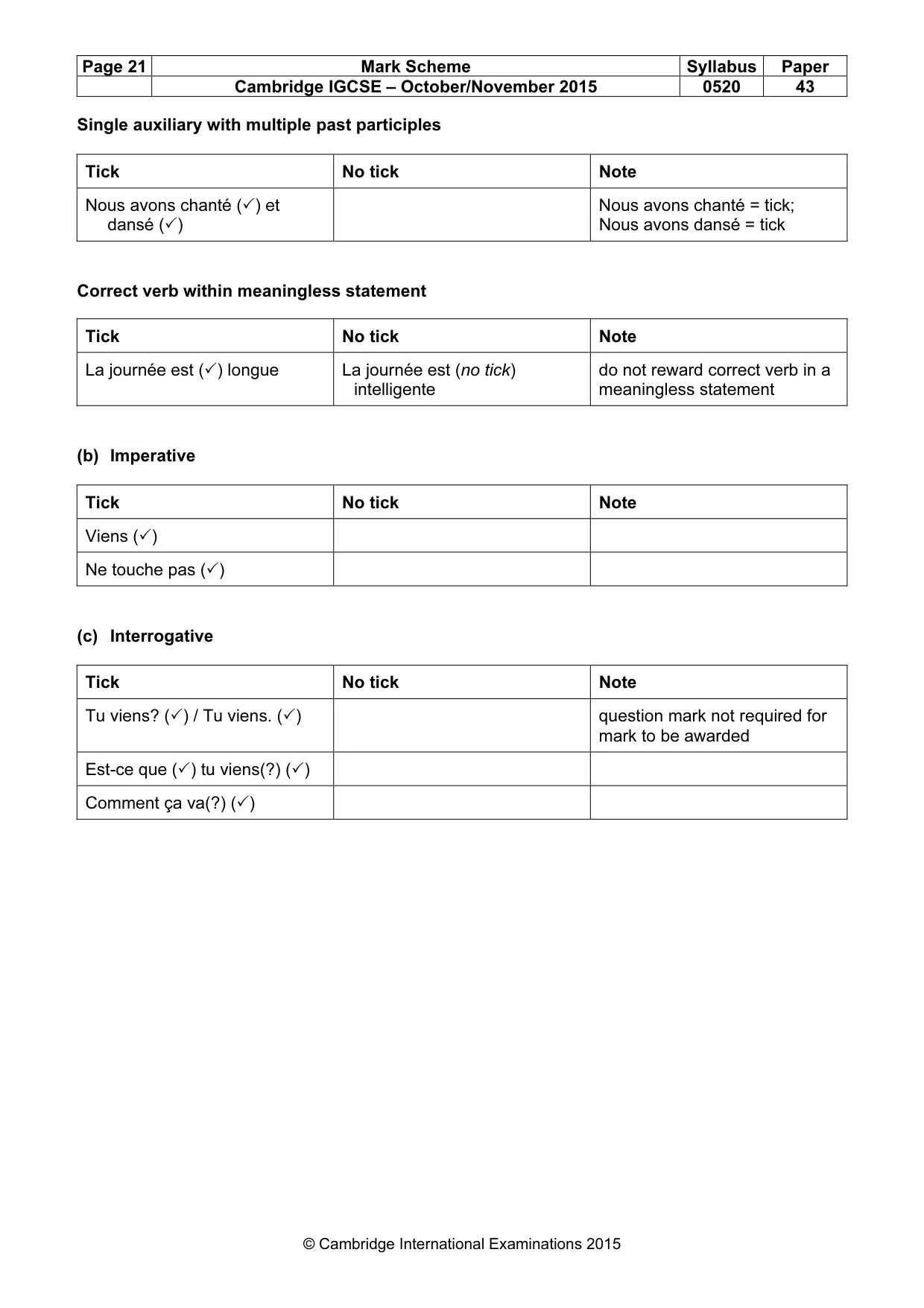 Mark scheme, page 21 of 33