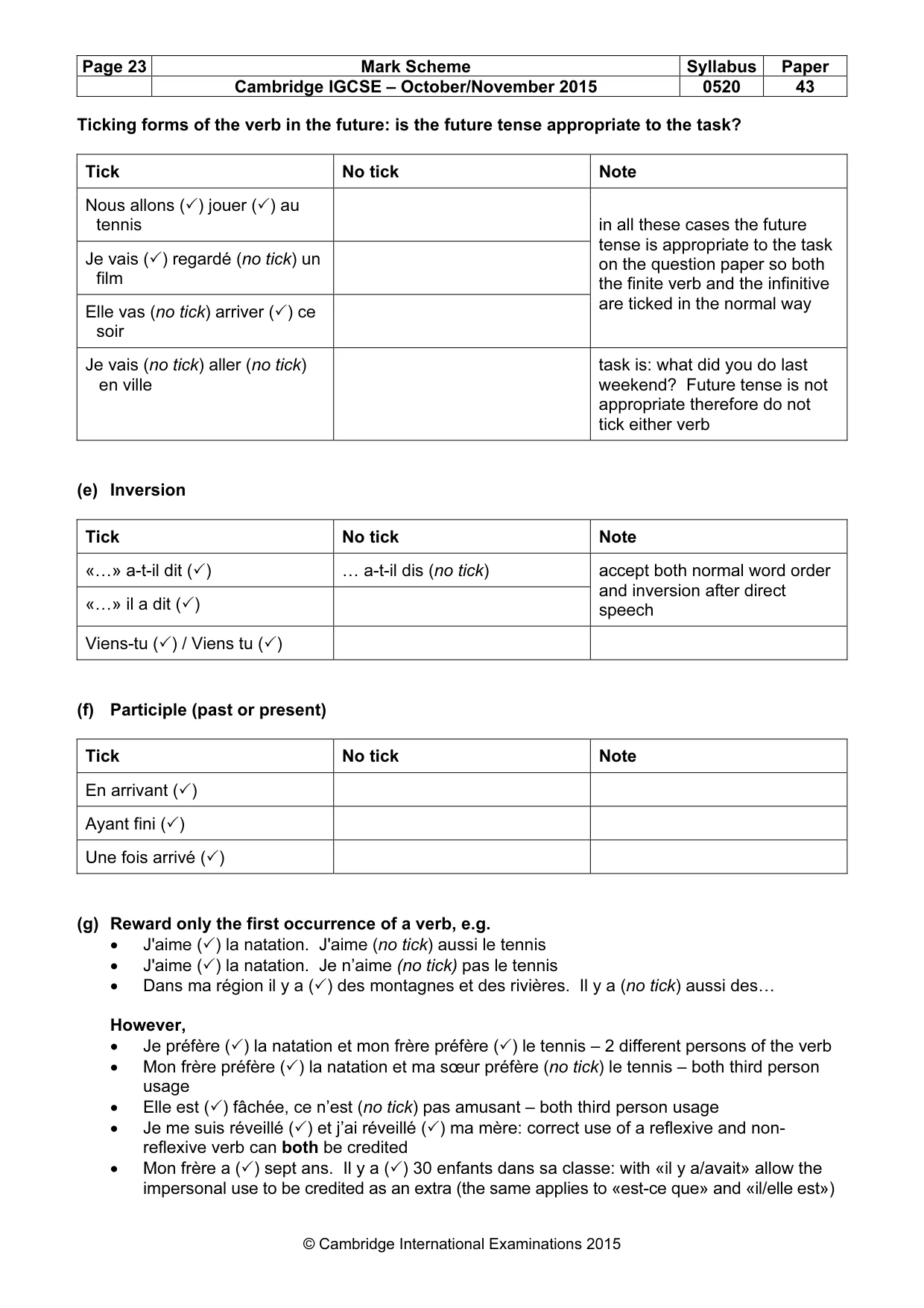 Mark scheme, page 23 of 33