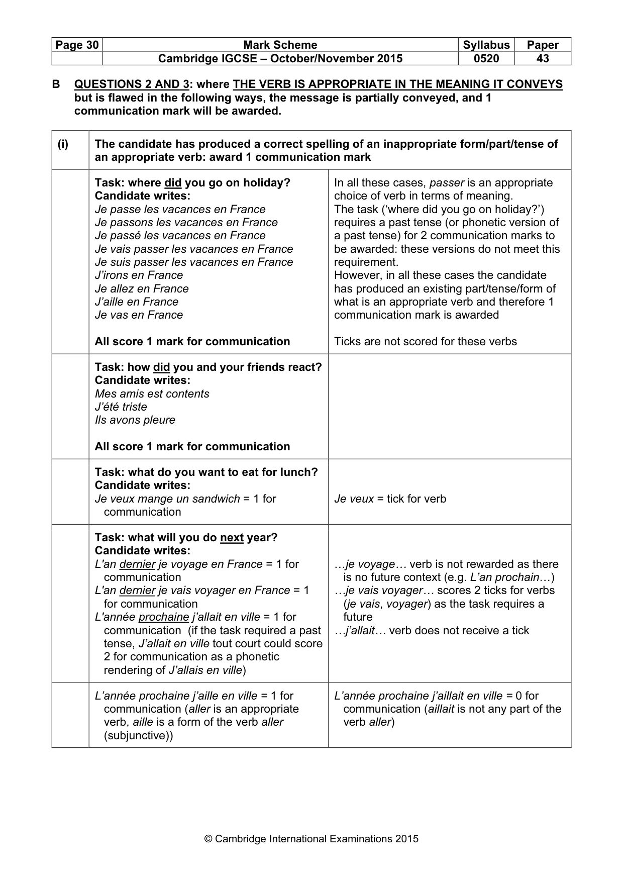Mark scheme, page 30 of 33