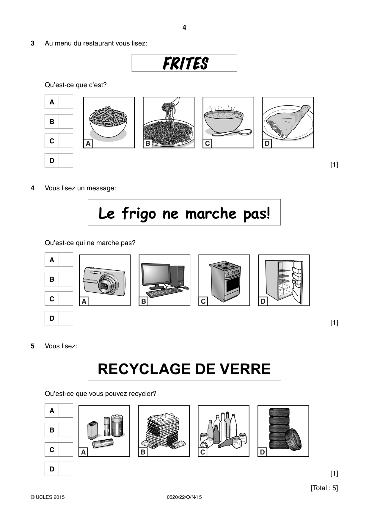 Cambridge IGCSE French - Foreign Language 0520 2015 Oct/Nov Paper 2 · Variant 2 question paper, page 4 of 16