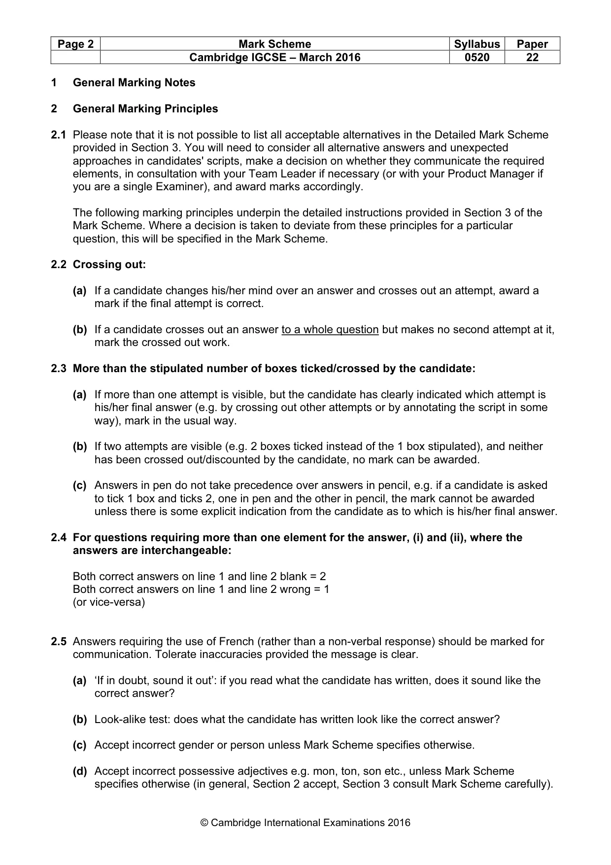 Mark scheme, page 2 of 13