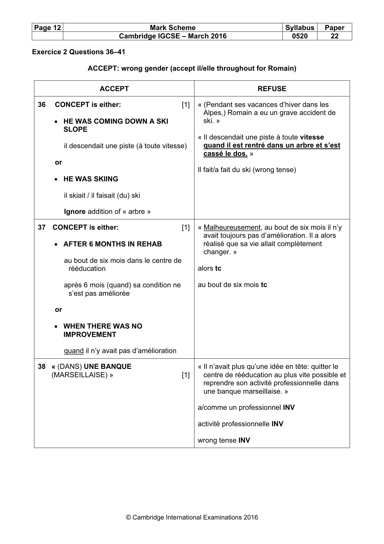 Mark scheme, page 12 of 13
