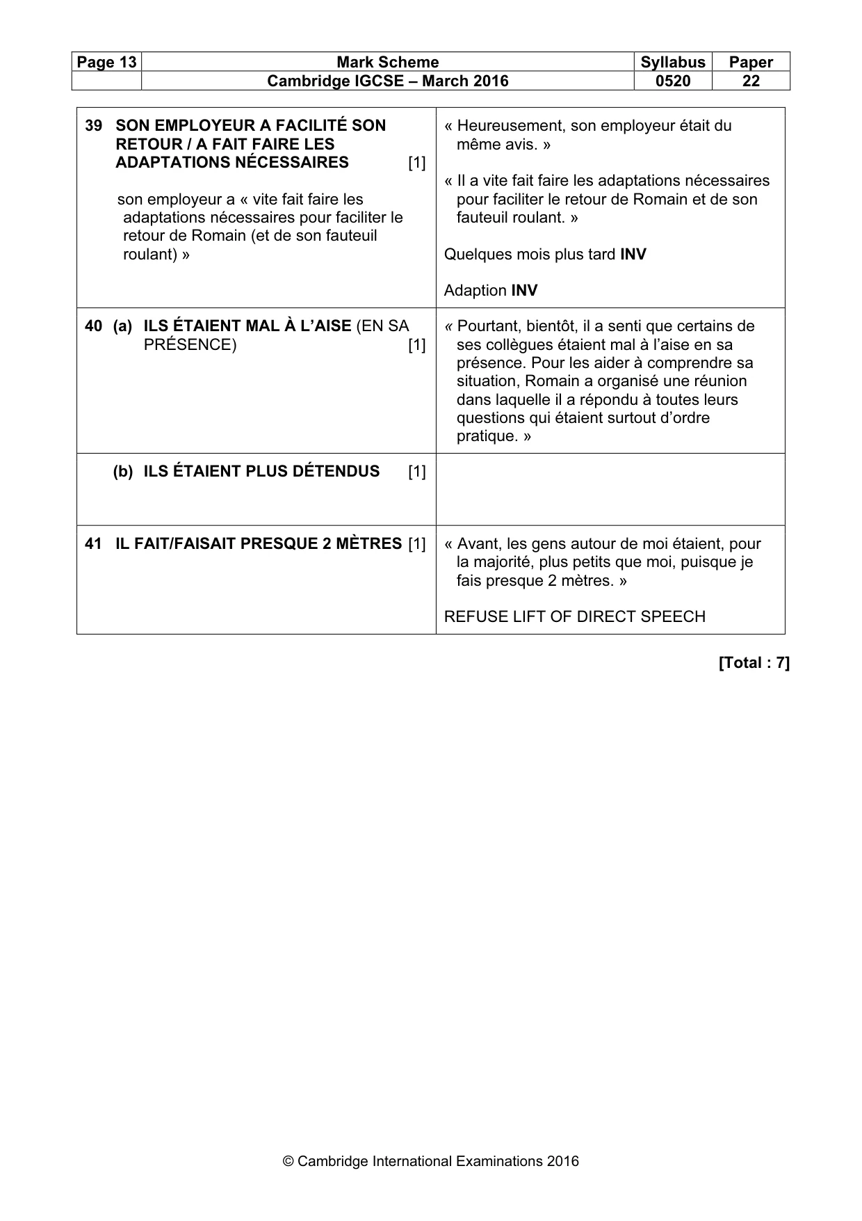 Mark scheme, page 13 of 13