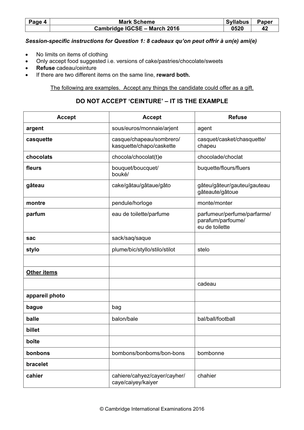 Mark scheme, page 4 of 37
