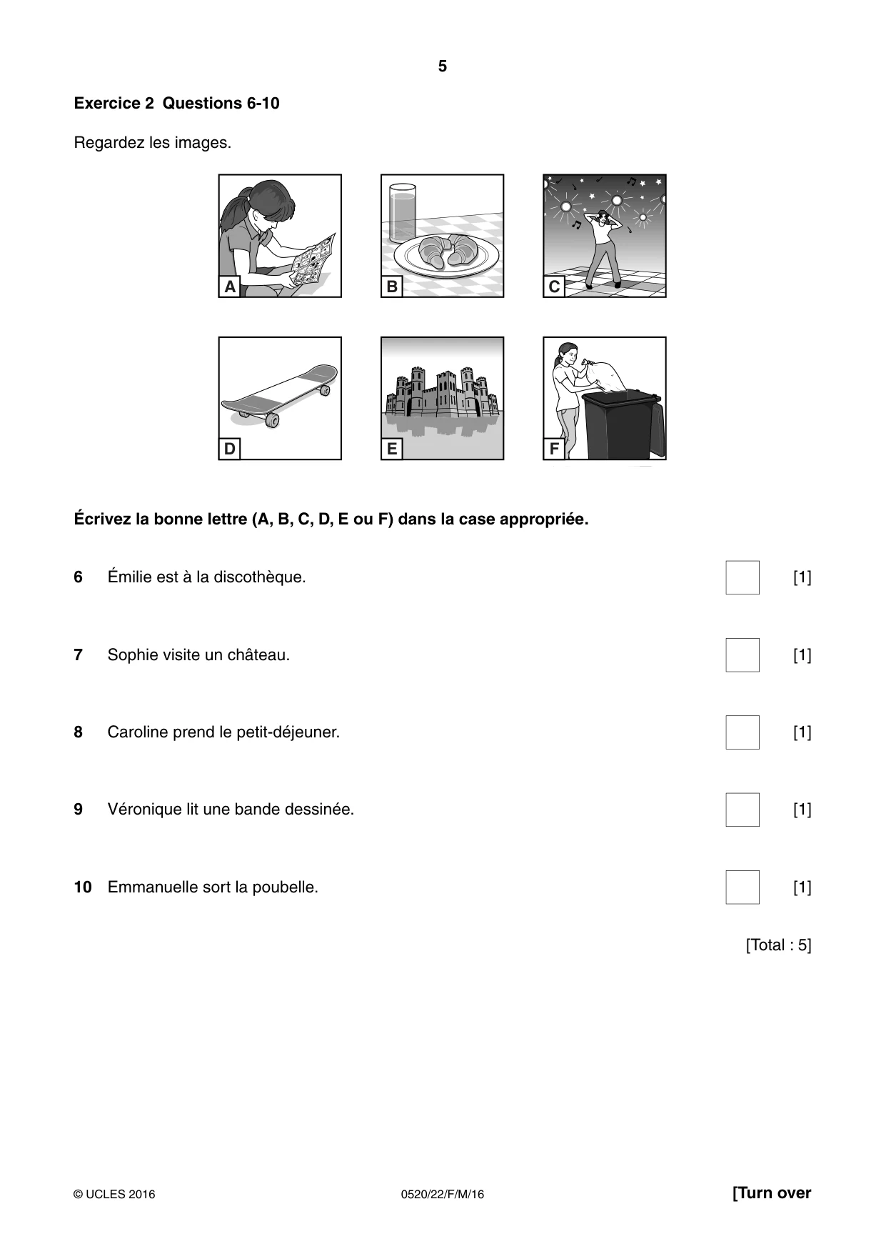 Cambridge IGCSE French - Foreign Language 0520 2016 Feb/March Paper 2 · Variant 2 question paper, page 5 of 16