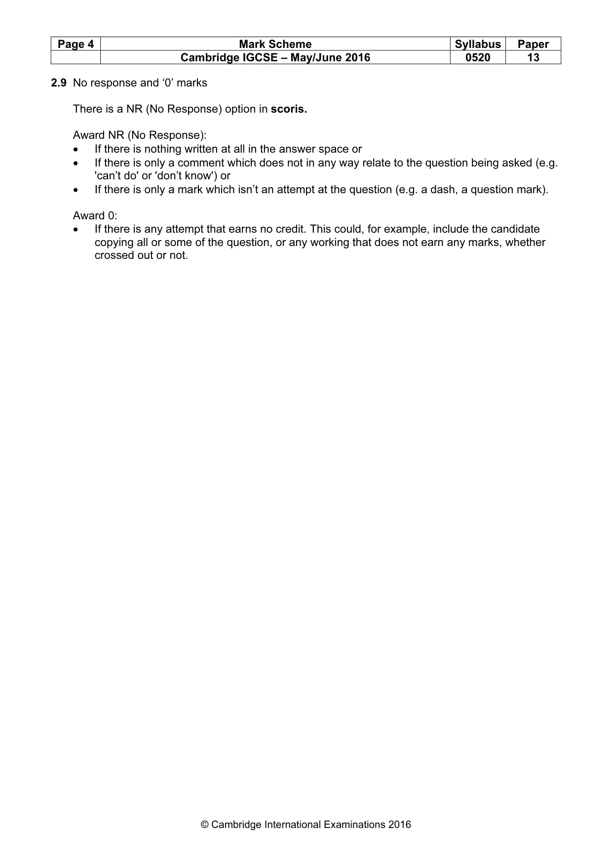 Mark scheme, page 4 of 11